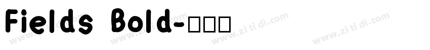 Fields Bold字体转换